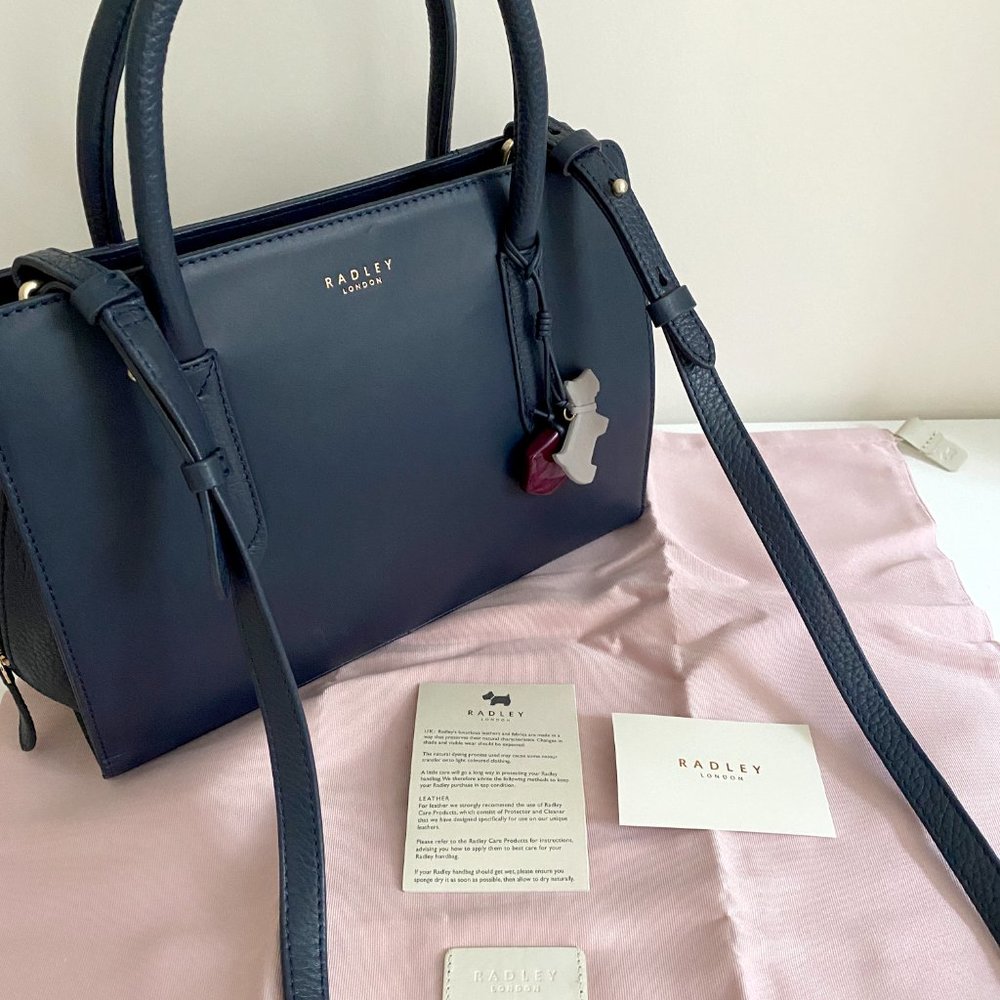 RADLEY LONDON LIVERPOOL STREET Medium Zip-Top Multiway Bag NAVY